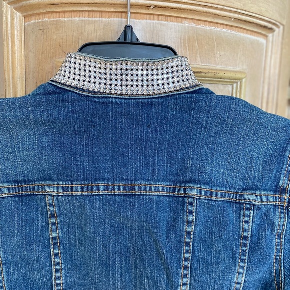 Allen B Denim Rhinestone Jacket - Picture 2 of 7